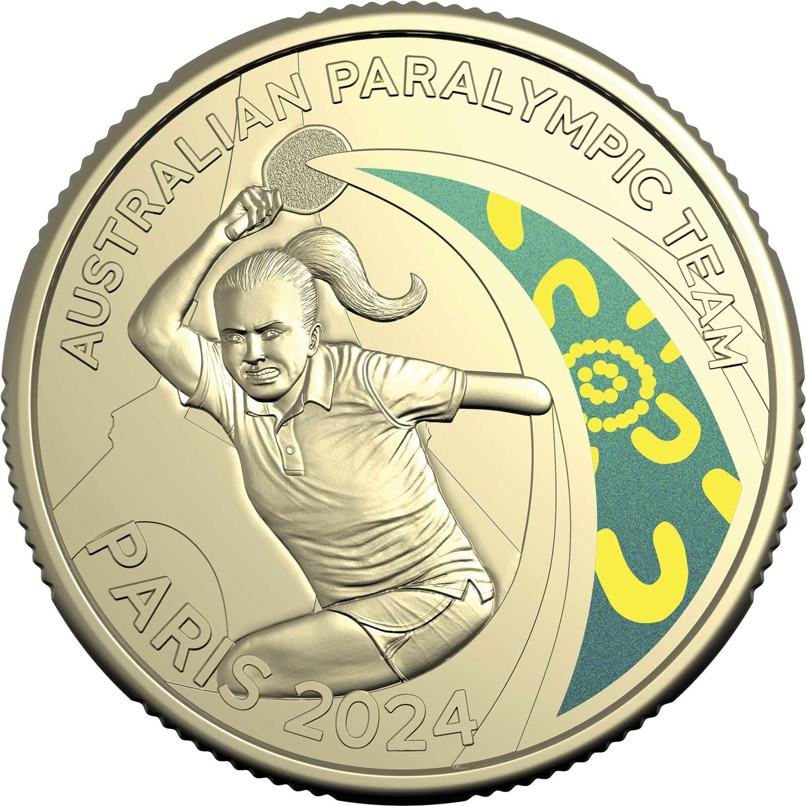 Australian Paralympic Team - Uncirculated $1 Coloured Uncirculated Coin 2024 25,