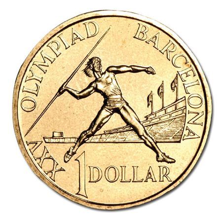 $1 1992 Olympiad BArcelona UN-iCrculated AUS Coin OLYMPIC