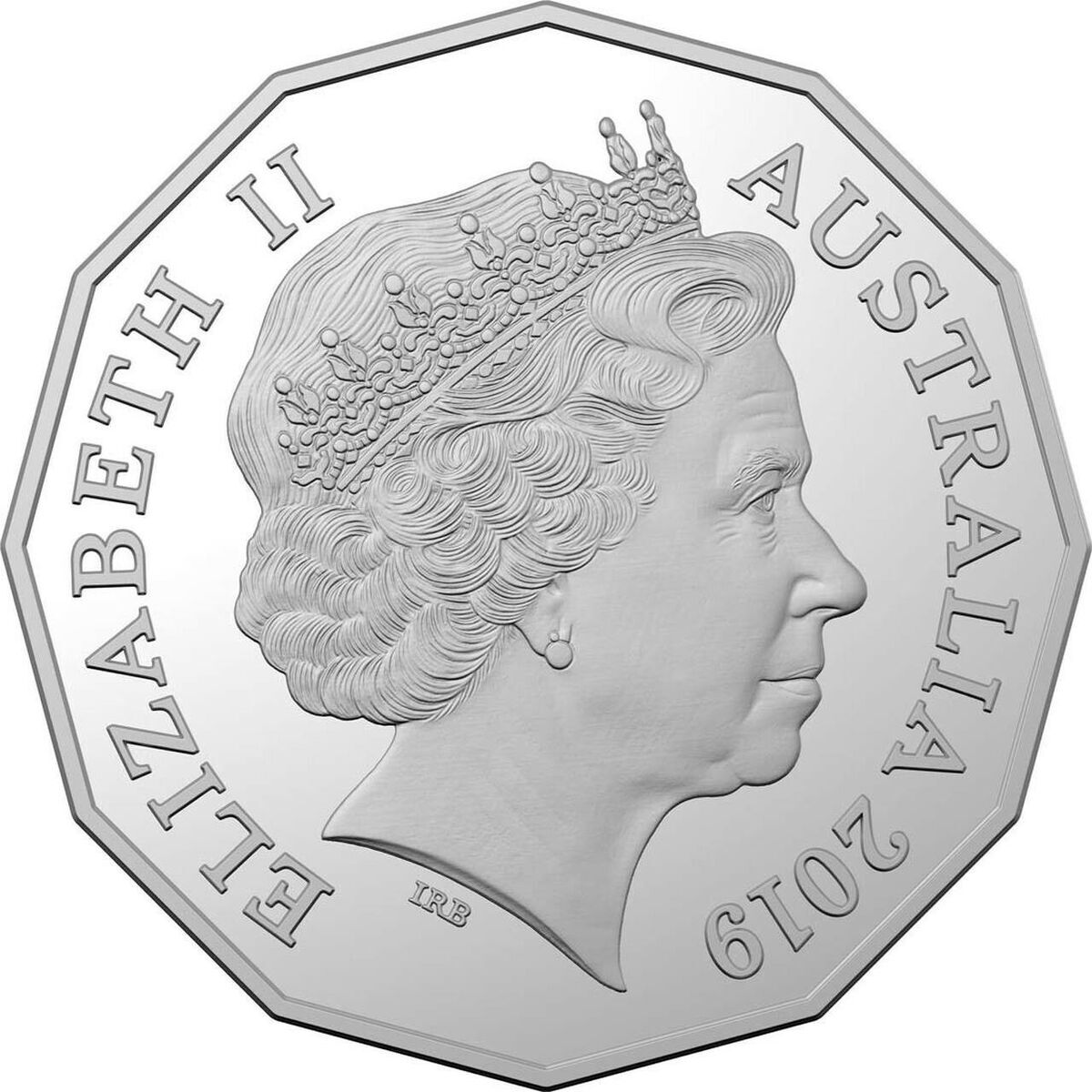 2019 50c IRB Commonwealth Coat of Arms Lightly Circulated (1.1m MIntage)