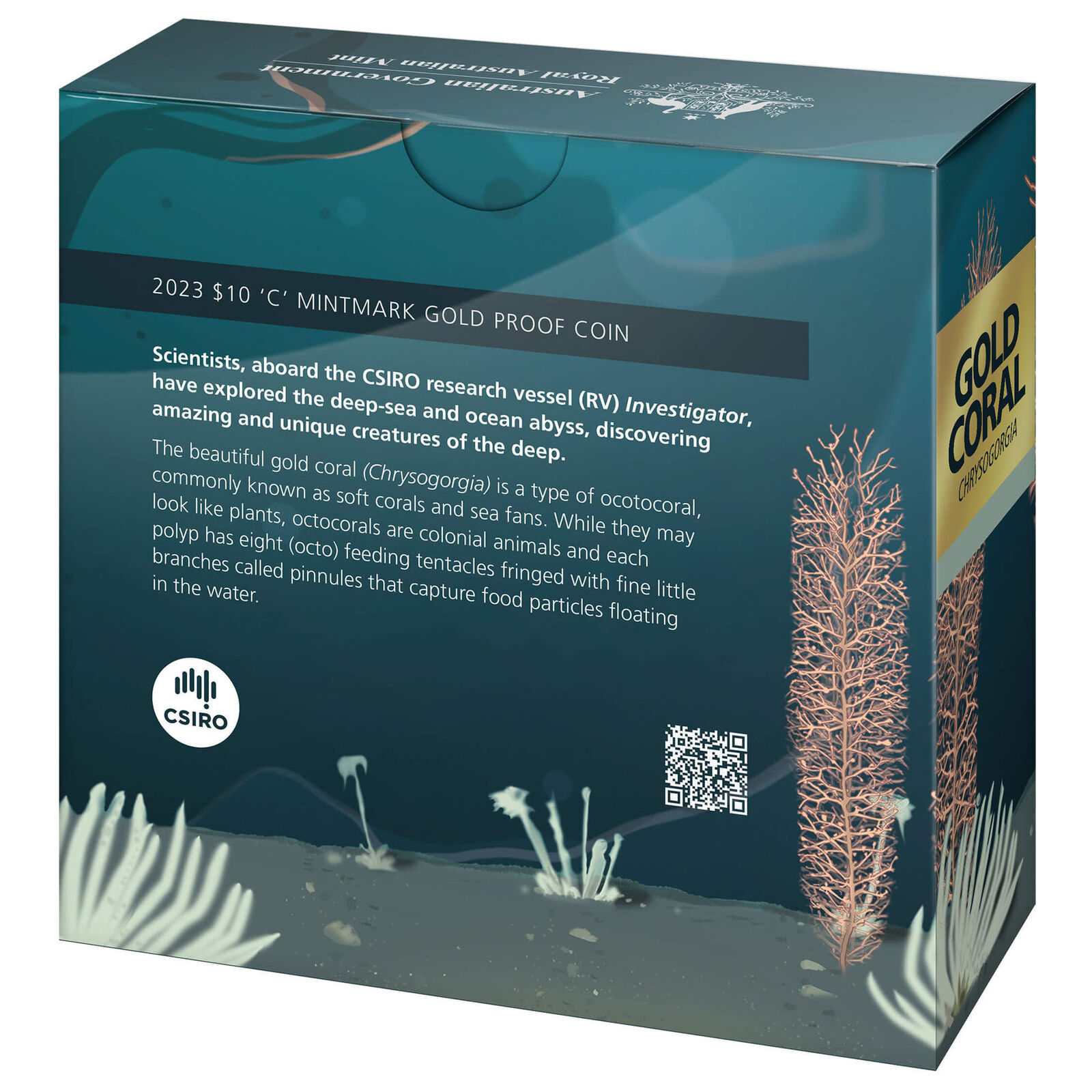 (NB) Creatures of the Deep - $10 Gold Proof ‘C’ Mintmark Coin limited of 2023 ma