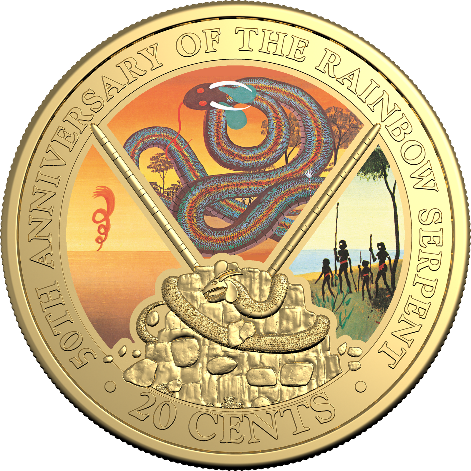 Deluxe Special Edition Book - Anniversary of the Rainbow Serpent 20c Gold-Plated