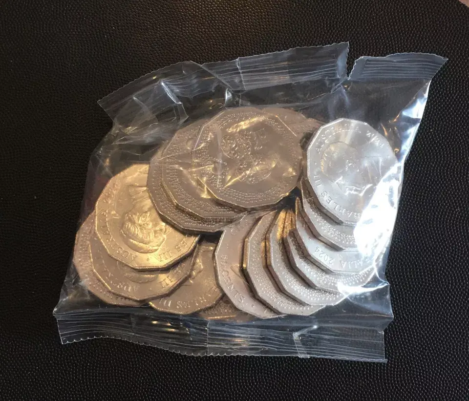 2024 50 Cent Bag NAIDOC Non Coloured Ram Bag Sealed 20 coins