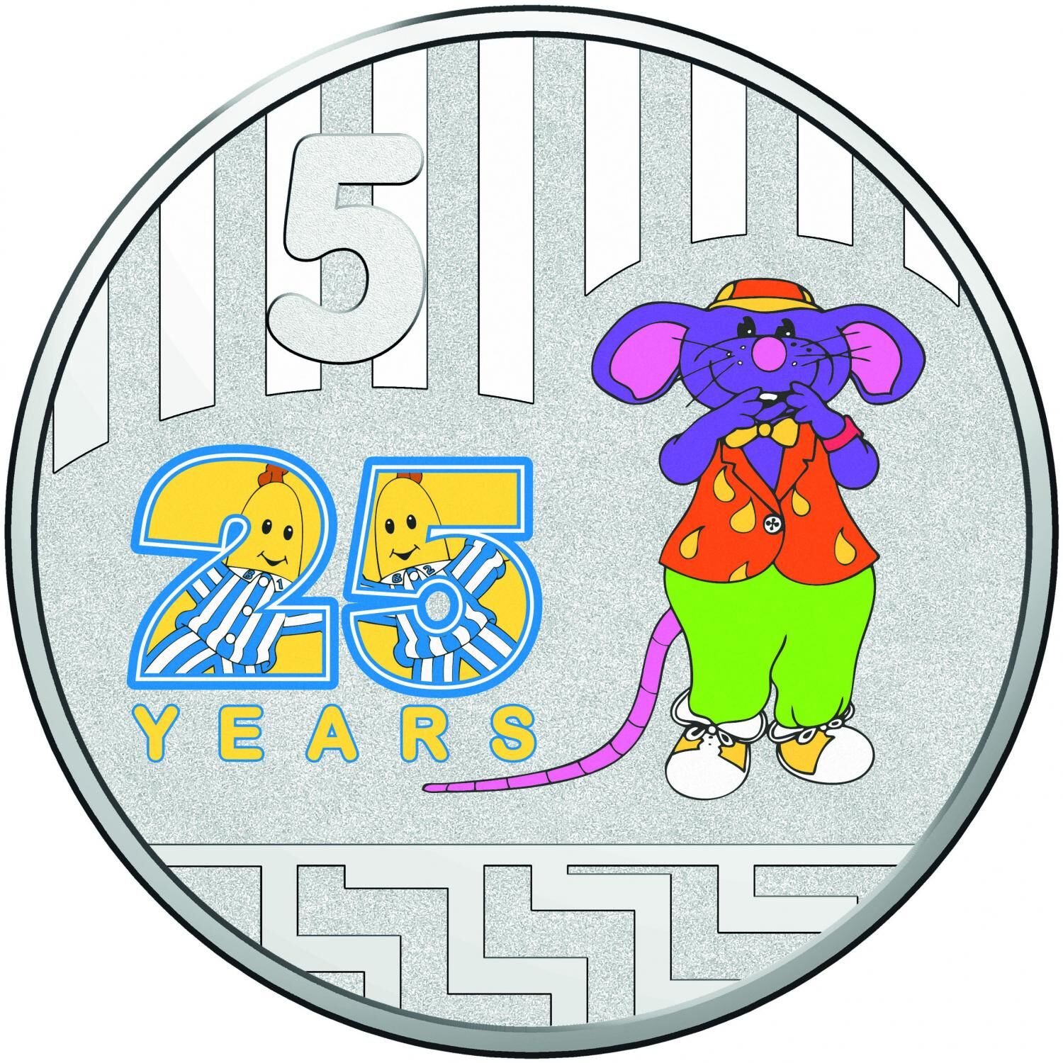 2017 Bananas in Pyjamas - 20c $ 5c coin Coloured Frosted Uncirculated Two Coin S