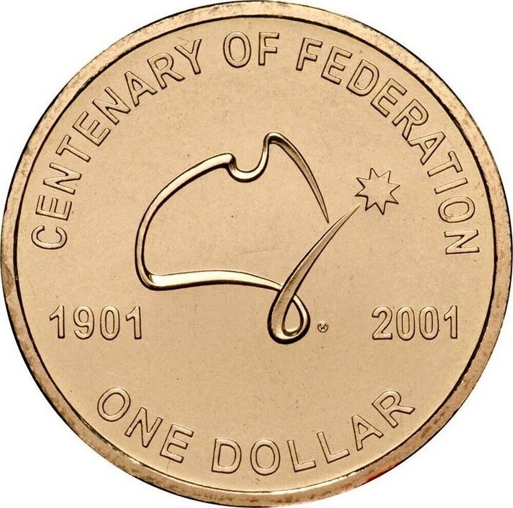 $1 2001 Centenary of Federation Circulated AUS One Dollar Coin