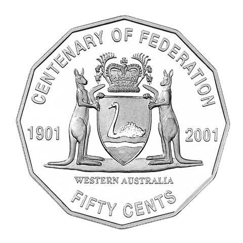 50c 2001 Centenary of Federation SET of 7 Fifty Cent Coin Circulated