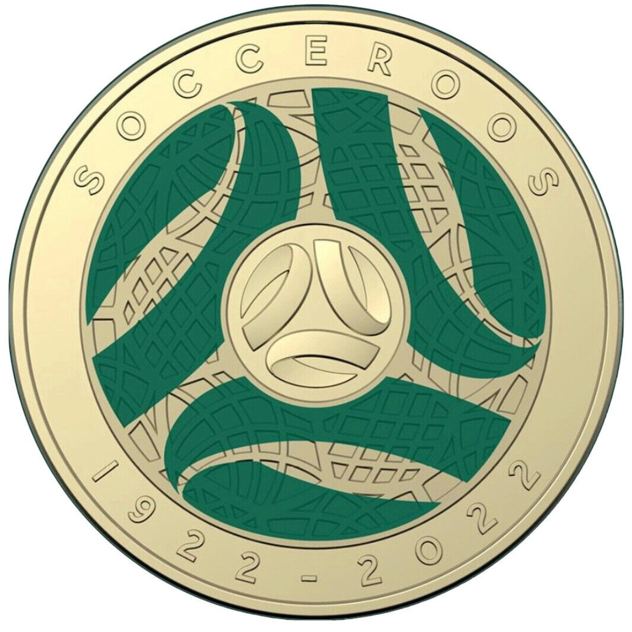 $2 2022 Socceroos Centenary NEW un-circulated AUS TWO DOLLAR Coin from RAM Bag
